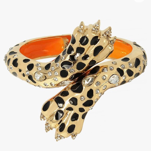 Betsey Johnson Jewelry - Betsey Johnson Leopard Claw Hinged Bangle Bracelet